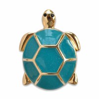 Set of 2 Lindsay Phillips Prairie Turquoise Turtle Snap