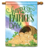 28" x 40" Pot-O-Gold St. Patricks Day Garden Flag