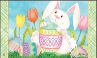 18" x 30" Easter Bunnys Here Doormat