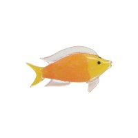 5.5" Orange and Yellow Glass Fish