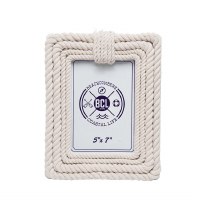 5" x 7" Cream Rope Picture Frame