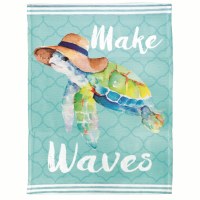 18" x 13" Mini Make Waves Turtle Garden Flag