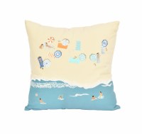 20" Square View Of Beach Pillow