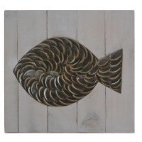 14" Abalone Fish Framed Wall Plaque