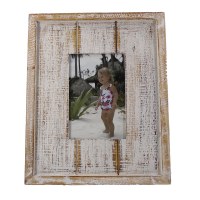 4" x 6" White Washed Picture Frame