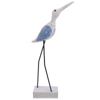 15" Blue Seabird With Metal Legs