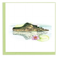 6" x 6" Quilling Alligator Card