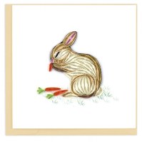 6" x 6" Quilling Rabbit Card