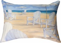 13" x 18" White Chairs On Beach Pillow