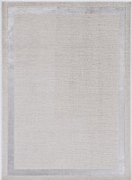 5.3' x 7.7' Ivory and Silver Border Luna Rug