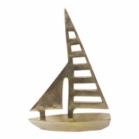15" Gold Modern Metal Sailboat