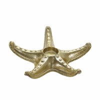 9" Gold Starfish Tea Light Metal Holder