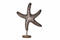 21" Silver Metal Starfish On Stand