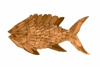 35" Natural Driftwood Fish Plaque