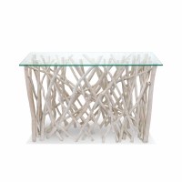 49" Whitewashed Branch Base Console