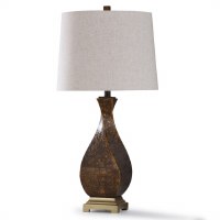 32" Dark Brown Twist Table Lamp