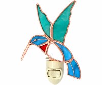 5" Hummingbird Stained Glass Night Light