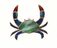 7" Crab Stained Glass Sun Catcher