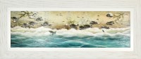 17" x 41" The Great Escape Gel Textured Print in a Gray Frame