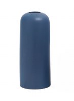 13" Navy Cylinder Ceramic Vase