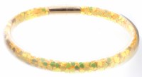 Yellow Heart Tube Kids Bangle