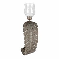 31" Tropical Leaf Metal and Glass Wall Sconce