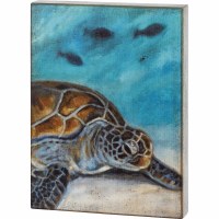 19" x 14" Sea Turtle Wooden Plaque