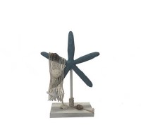 9" Blue Starfish On Stand With Net