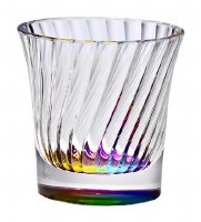 10 fl. oz. Clear With Rainbow Acrylic Venezia Rocks Glass