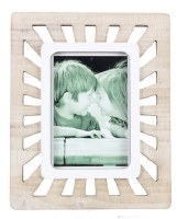 5" x 7" Whitewashed Rays Openwork Picture Frame