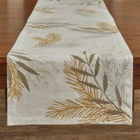 72" Neutral Sprigs Table Runner