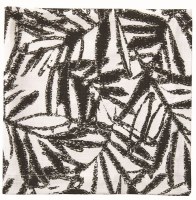 20" Square Black and White Bending Palms Fabric Napkin