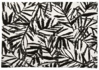 13" x 19" Black and White Bending Palms Fabric Placemat