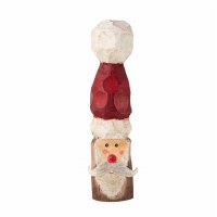 12" Wood Carved Santa by Mud Pie