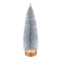 13" LED Silver Brush Tree