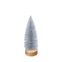 11" LED Silver Brush Tree