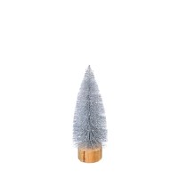 9" LED Silver Brush Tree