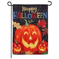 Mini Happy Halloween Pumpkin Flag Decoration