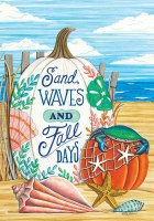 12" x 18" Mini Fall Beach Flag