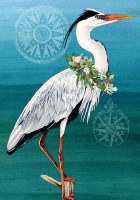 12" x 18" Mini Christmas Heron Flag