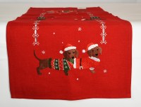 36" Christmas Dog Table Runner