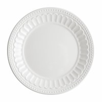 11" Round White Melamine Chateau Plate