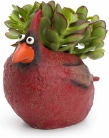 3" Red Baby Cardinal Bird Mini Planter