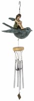 18" Fairy on Bird Wind Chime