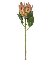 29" Faux Orange King Protea Spray