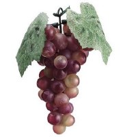 7" Faux Rose Green Bunch of Grapes