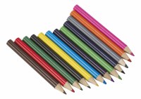 Set of 12 Mini Colored Pencils With Sharpener
