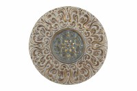 32" Round Bronze and Gold Metal Medallion Wall Art Plaque