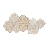 26" x 53" Whitewash Diamond Medallions Wood Wall Decor