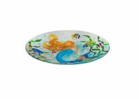 18" Round Mermaid Garden Glass Bowl